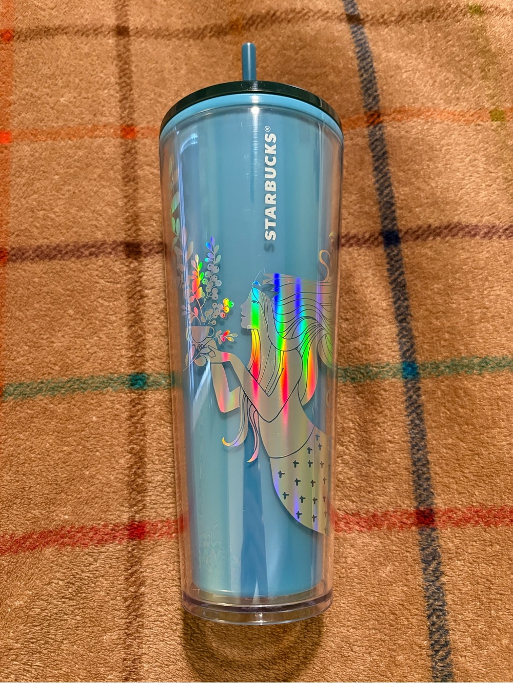 2021 Starbuck 24oz Blue Mermaid Color Change Cold Cup Siren Tumbler